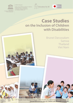 Case Studies on the inclusion of children with disabilities: Brunei