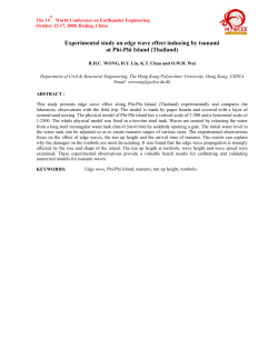 Experimental study on edge wave effect inducing by tsunami at Phi