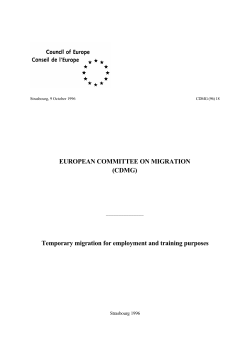 Temporary migration for employment and