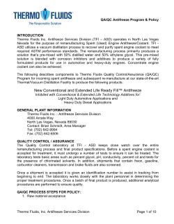QA-QC Antifreeze Policy 7-08