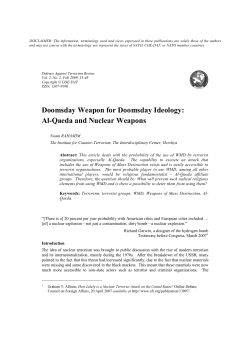 Doomsday Weapon for Doomsday Ideology: Al-Qaeda - COE-DAT