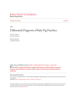 Differential Diagnosis of Baby Pig Diarrhea