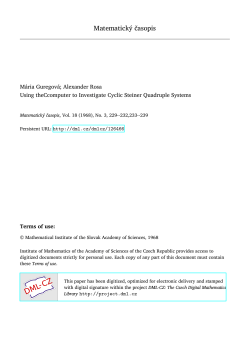 Matematick&yacute; časopis - DML-CZ