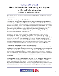 TEACHER`S GUIDE Plains Indians in the 19th Century and Beyond