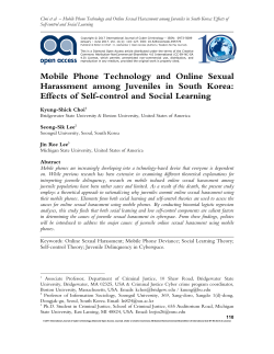 Mobile Phone Technology and Online Sexual Harassment among