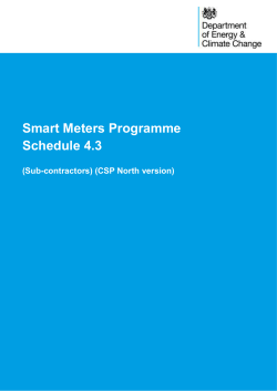 13. Schedule 4.3 (Sub-contractors) REDACTED 130314