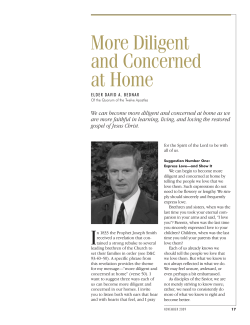 Diligent and Concerned at Home - The Church of Jesus Christ of