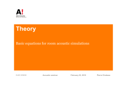 Basic equations for room acoustics.