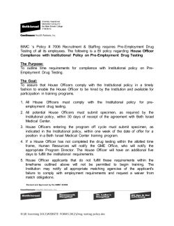 The following is a BU policy regarding House Officer Compliance