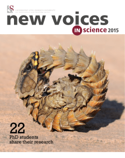 New Voices in Science - www0.sun.ac.za
