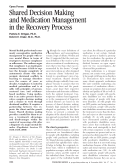 Shared Decision Making and Medication Management in the