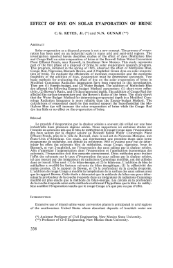 effect of dye on solar evaporation of brine