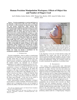 Effects of Object Size and Number of Fingers Used