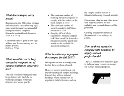What does campus carry mean? What would it cost to keep