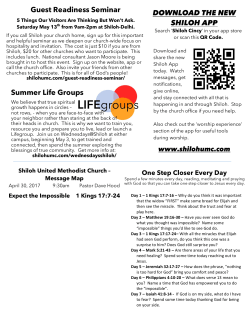 bulletin 04.30 - 9.30 side - Shiloh United Methodist Church