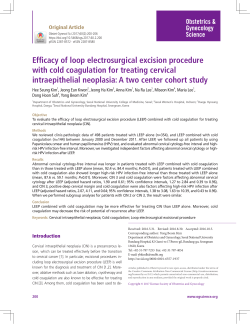 Efficacy of loop electrosurgical excision procedure with cold