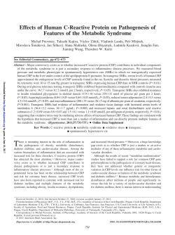 Effects of Human C-Reactive Protein on Pathogenesis of Features of