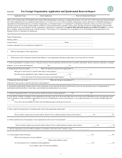 M3 Tax Exemption Application