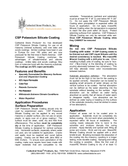 Data Sheet - Cathedral Stone Products, Inc.