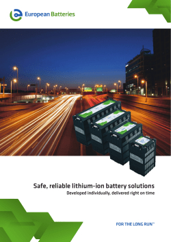 Safe, reliable lithium-ion battery solutions