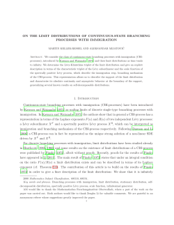 on the limit distributions of continuous