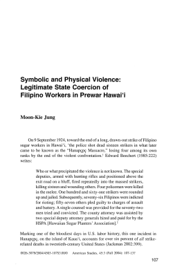 Symbolic and Physical Violence: Legitimate State Coercion of
