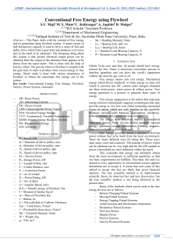 Conventional Free Energy using Flywheel