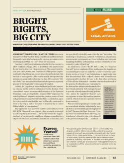 bright rights, big city - Association of Washington Cities