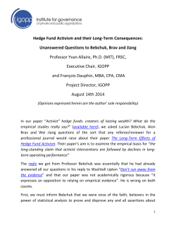 Hedge Fund Activism and their Long-Term Consequences