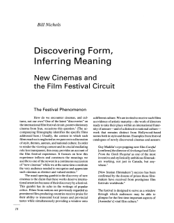 Bill Nichols Discovering Form, Inferring Meaning New Cinemas and