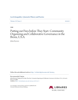 Putting out Fires before They Start: Community Organizing and