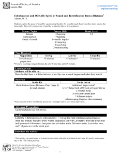 Speed of Sound Lesson
