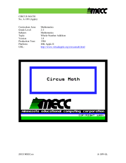 A-109 CIRCUS MATH