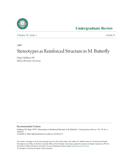 Stereotypes as Reinforced Structure in M. Butterfly