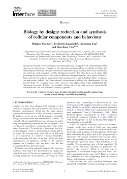 Biology by design: reduction and synthesis of cellular components