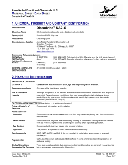 Dissolvine NA2-S MSDS