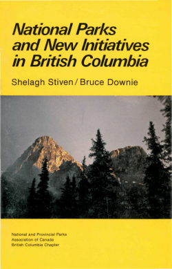 National Parks and New Initiatives in British Columbia