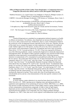 Effect of Dispersed Oil on Fish Cardiac Tissue Respiration