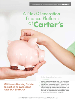 A Next-Generation Finance Platform at Carter`s