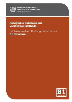 Acceptable Solutions and Verification Methods for Clause B1