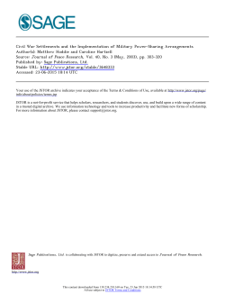 Civil War Settlements and the Implementation of Military Power