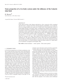 Some properties of a two-body system under the influence of the