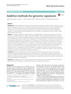 Additive Methods for Genomic Signatures