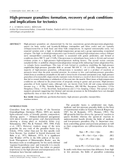 High-pressure granulites: formation, recovery of peak conditions and