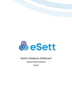 Guide to Parallel settlement