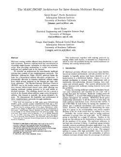 The MASC/BGMP Architecture for Inter