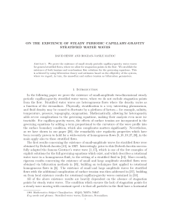 on the existence of steady periodic capillary