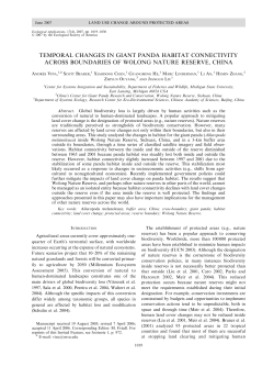 temporal changes in giant panda habitat connectivity across