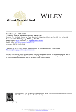 Introducing the "Oldest Old"