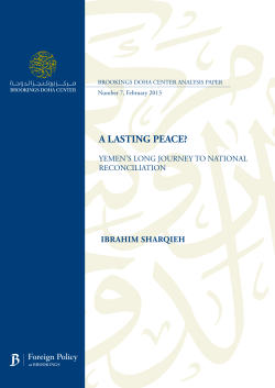 A Lasting Peace? - Brookings Institution